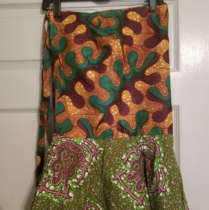 African Midi Wrap Skirt